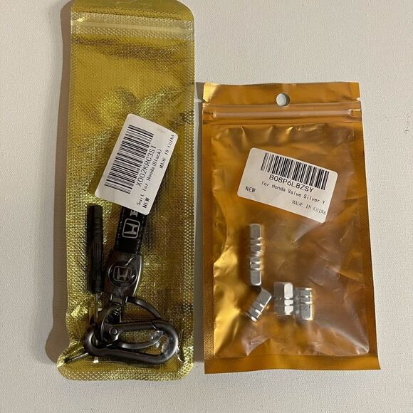 Honda fob keychain in black & silver valve Stem - Picture 5 of 5